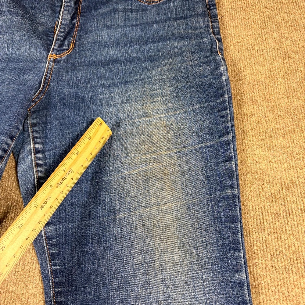 St John's Bay Jeans Womens 14P Blue Denim Stretch Cotton Straight Leg Minimalist - Picture 4 of 12